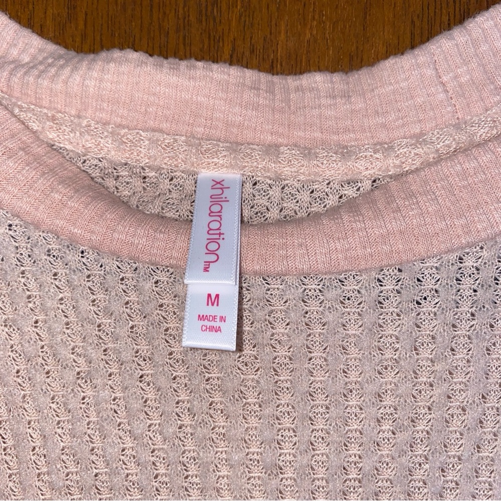 Pink Lace Sleeve Sweater - Picture 3 of 4